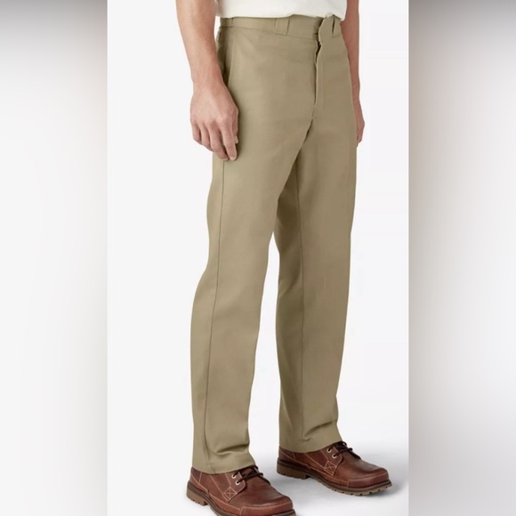 Dickies Men's Size 34x34 Original Fit Tan Khaki Work Uniform Pants - Picture 1 of 10